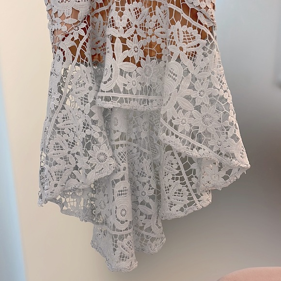 JARLO high neck lace dress in blue! - Picture 3 of 6